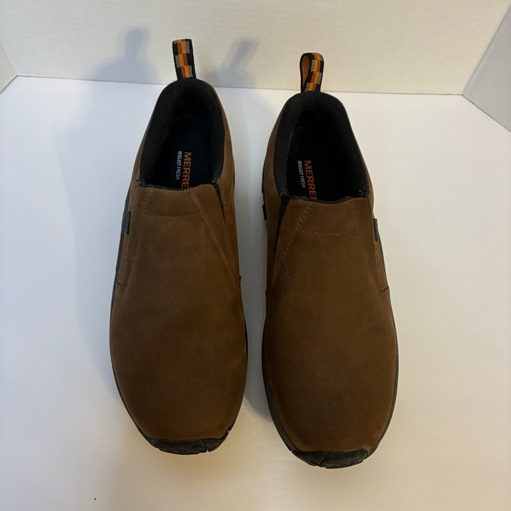 Merrell Jungle Moc Slip-On Shoes Brown Leather Men’s Size 10